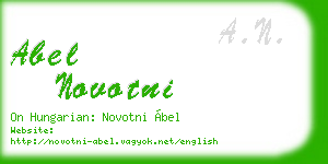 abel novotni business card